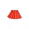 Vector Flat Cartoon Summer Female Red Skirt. Fashionable Trendy.. Royalty  Free Cliparts, Vectors, And Stock Illustration. Image 88369240.